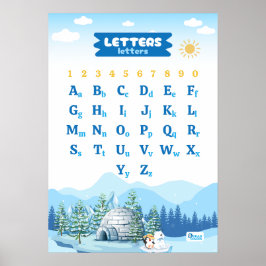 Alphabet mit Winter Poster