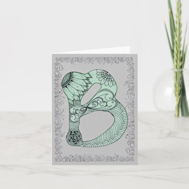 Alphabet-Mitteilungskarten Buchstabe B (Vorderseite)