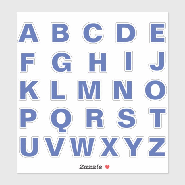 Alphabet Monogram Letters Aufkleber (Blatt)
