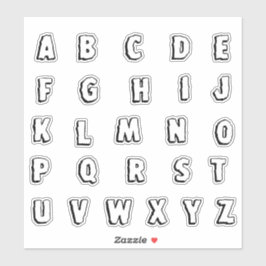 Alphabet Monogram Letters Aufkleber
