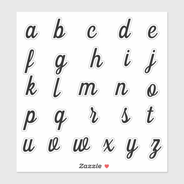 Alphabet Monogram Letters Aufkleber (Blatt)