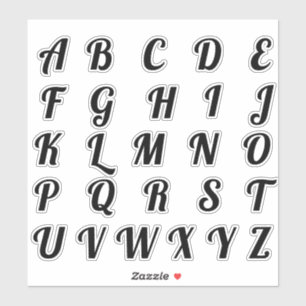 Alphabet Monogram Letters Aufkleber