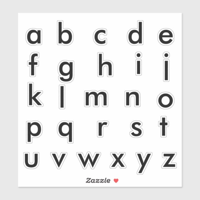 Alphabet Monogram Letters Aufkleber (Blatt)