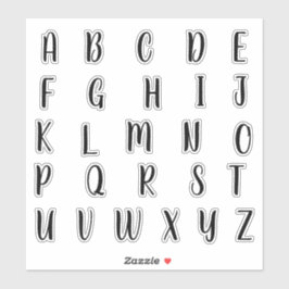 Alphabet Monogram Letters Aufkleber