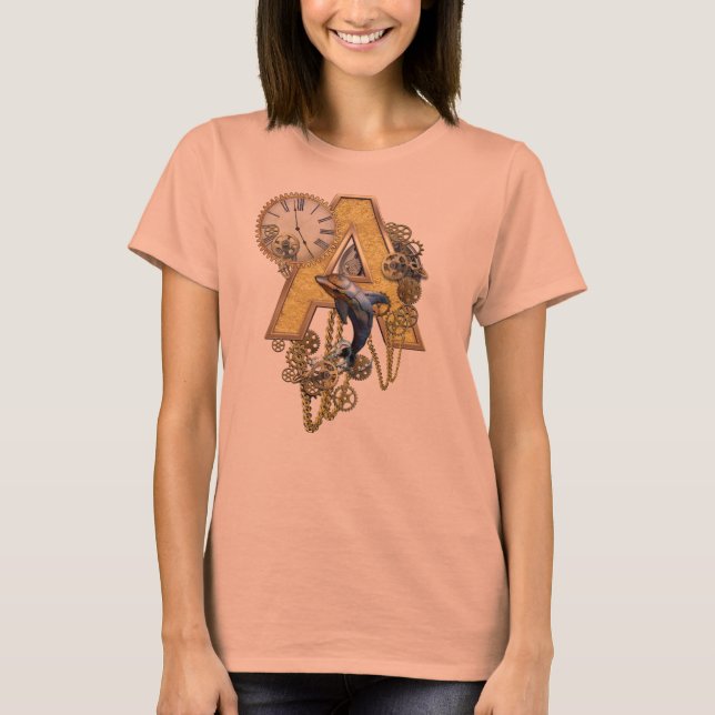 Alphabet-Monogramm-Hauptstadt-Buchstabe A T-Shirt (Vorderseite)