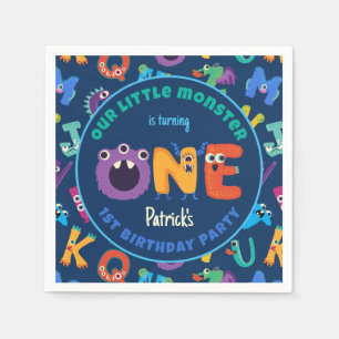 Alphabet Monster 1. Geburtstag Unser kleines Monst Serviette
