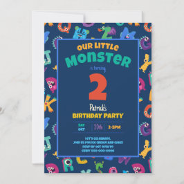Alphabet Monster Geburtstag Kleines Monster Add AG Einladung