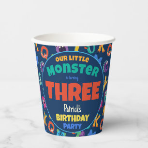 Alphabet Monster Geburtstag Kleines Monster Add AG Pappbecher