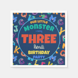 Alphabet Monster Geburtstag Kleines Monster Add AG Serviette