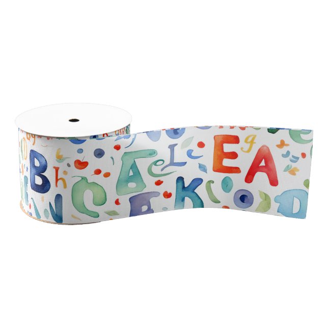 Alphabet Muster Ripsband (Spule)
