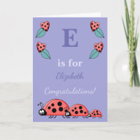 Alphabet Name neues niedliches Baby Ladybirds lila