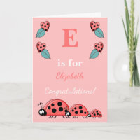Alphabet Name neues niedliches Baby Ladybirds rosa