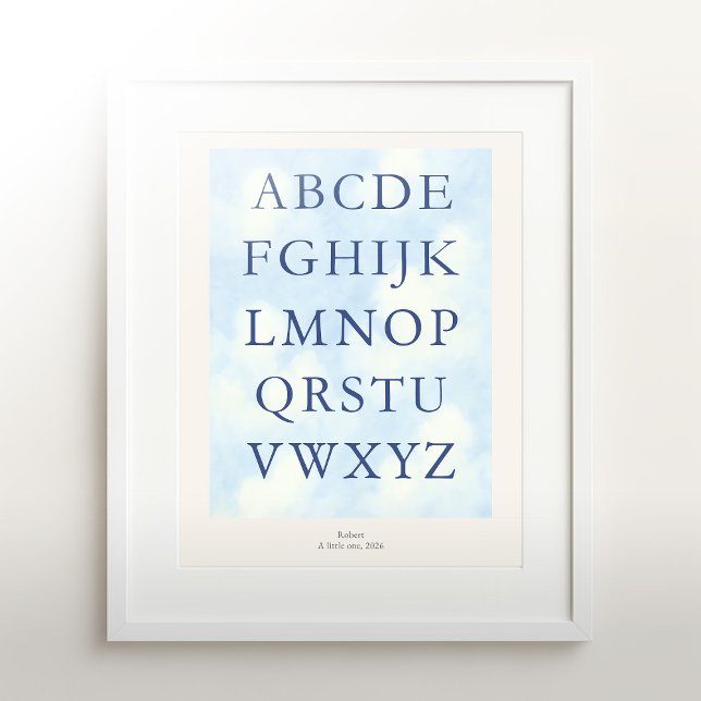 Alphabet – Navy Nursery ABC Wall Art (8x10) Poster (Von Creator hochgeladen)