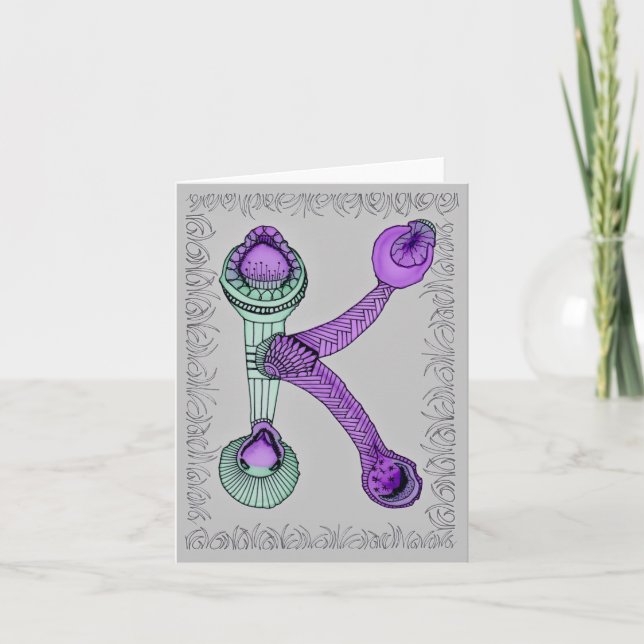 Alphabet Note Card Letter K (Vorderseite)