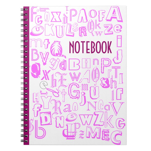 Alphabet-Notebook (Fuchsia) Notizblock (Vorderseite)