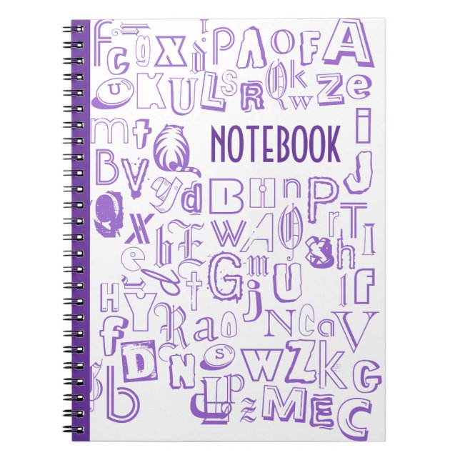 Alphabet-Notebook (Lila) Notizblock (Vorderseite)