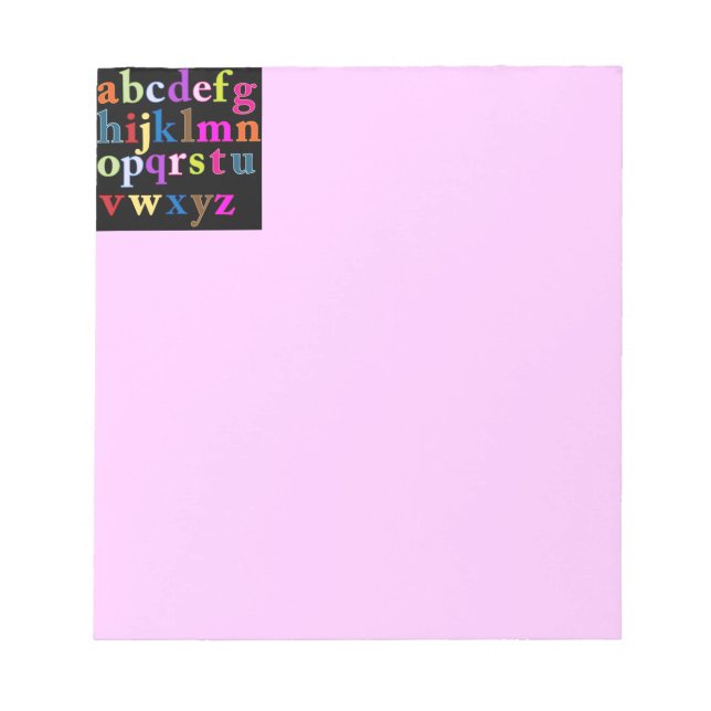 Alphabet Notizblock (Vorderseite)