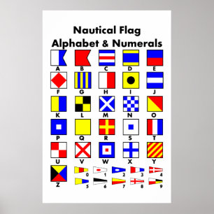 Alphabet & Numerals Poster für die Wasserflagge