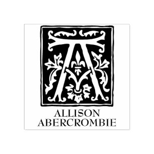 Alphabet Ornamentik Letter A Mit Monogramm Gummistempel