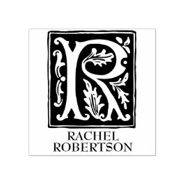 Alphabet-Ornamentik-Letter R Mit Monogramm Gummistempel