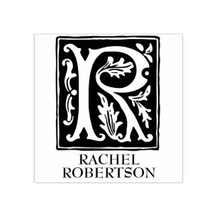 Alphabet-Ornamentik-Letter R Mit Monogramm Gummistempel