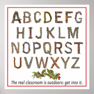 Alphabet Outdoor-Klassenzimmer Poster