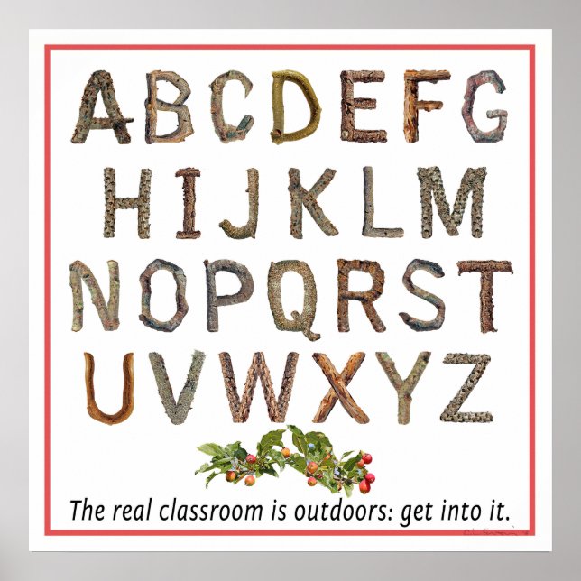 Alphabet Outdoor-Klassenzimmer Poster (Vorne)