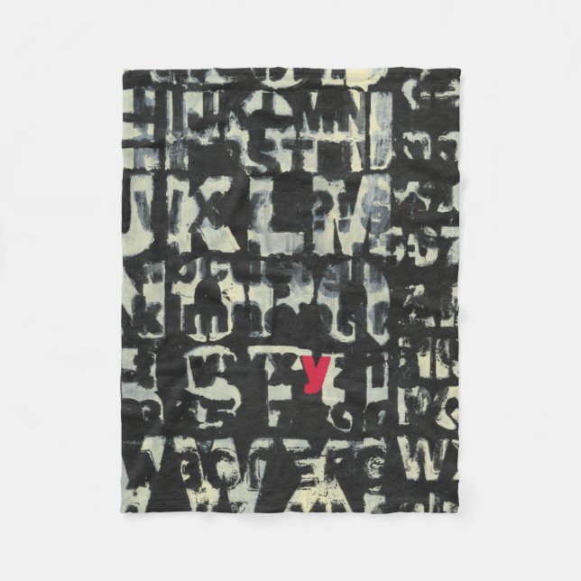 Alphabet Painting von Norman Wyatt Fleecedecke (Vorderseite)