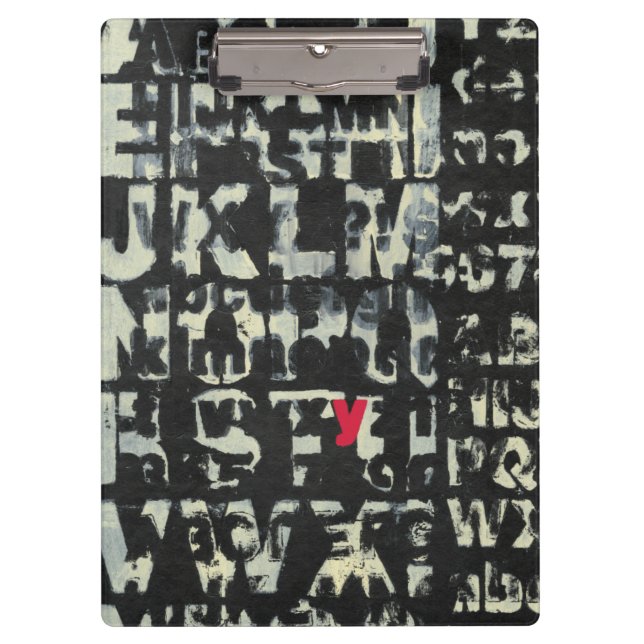 Alphabet Painting von Norman Wyatt Klemmbrett (Vorderseite)