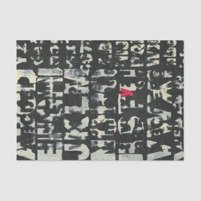 Alphabet Painting von Norman Wyatt Seidenpapier (Vorderseite)