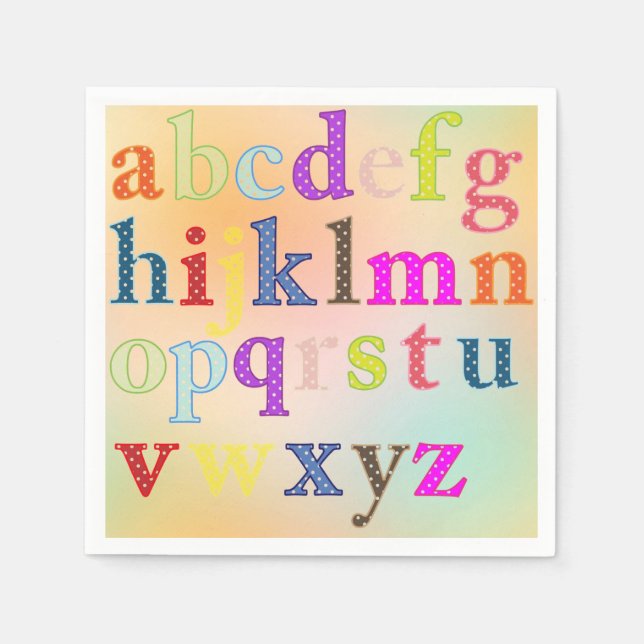 Alphabet Paper Napkin Serviette (Vorderseite)