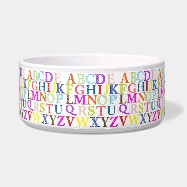 Alphabet Pet Bowl Napf (Vorderseite)