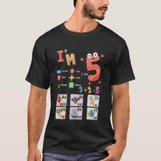 Alphabet Phonics & Shape Idea für Kinder im Bildun T-Shirt