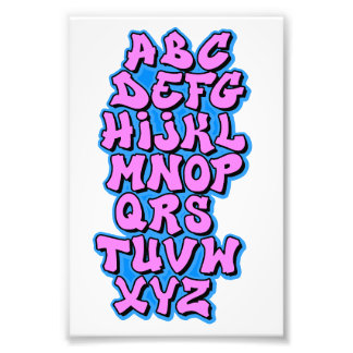 Alphabet Pink Fotodruck