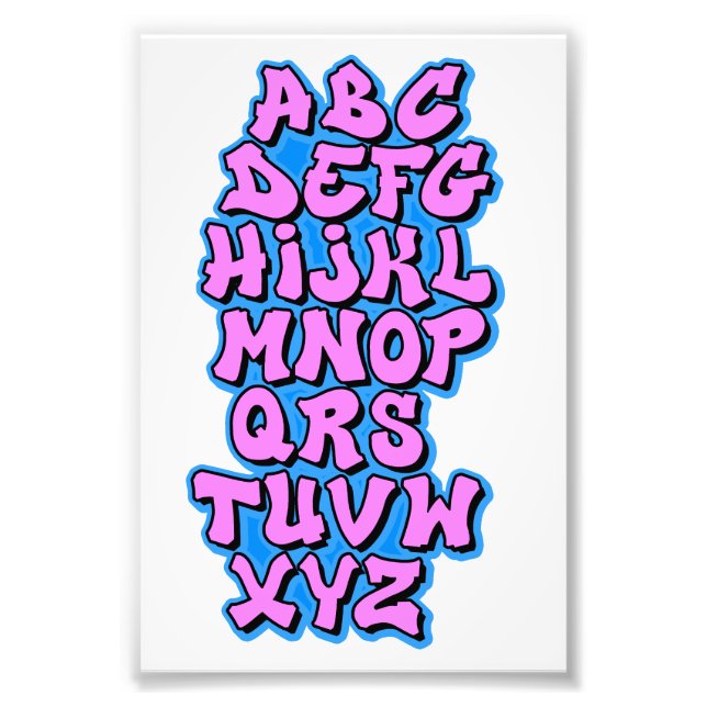Alphabet Pink Fotodruck (Vorne)
