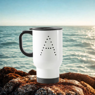 Alphabet Polka Dot Modern Monogram Travel Mug Reisebecher