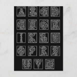 Alphabet Post Card Postkarte