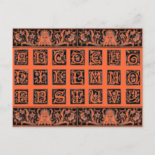 Alphabet Postcard Postkarte