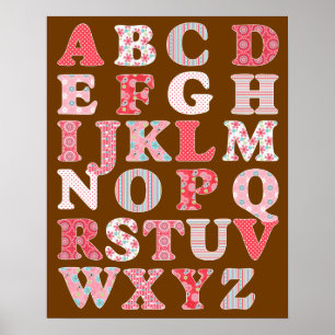 Alphabet Poster für Mädchen