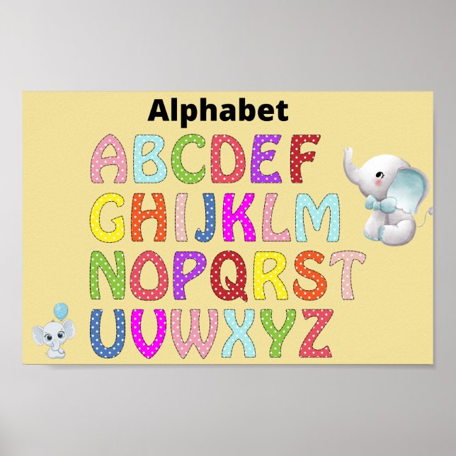 Alphabet-Poster Poster (Vorne)