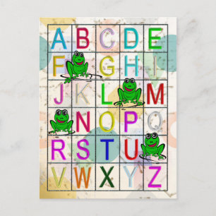 Alphabet Postkarte