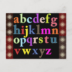 Alphabet Postkarte