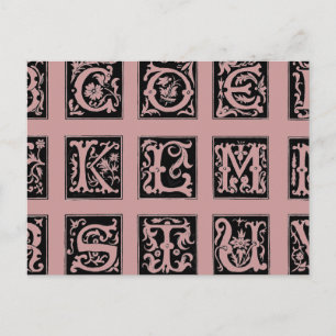 Alphabet-Postkarte Postkarte