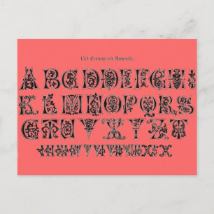 Alphabet-Postkarte Postkarte