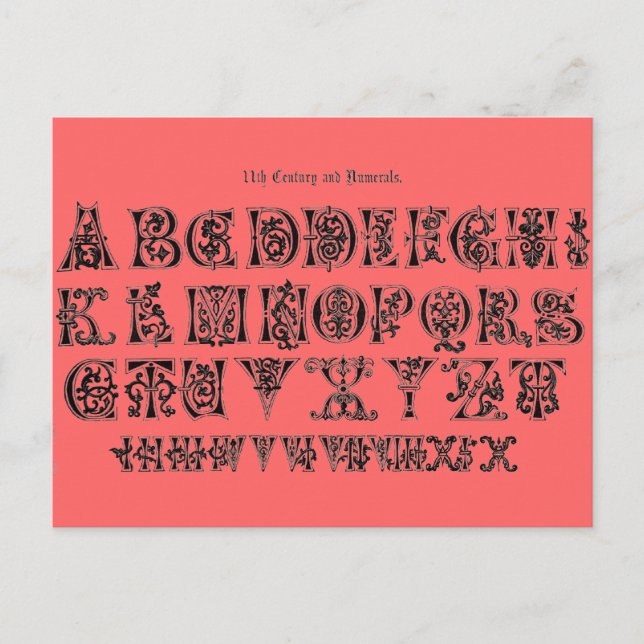 Alphabet-Postkarte Postkarte (Vorderseite)