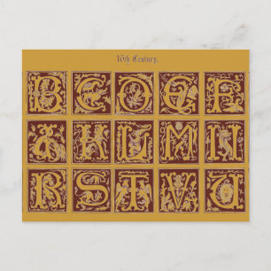 Alphabet-Postkarte Postkarte