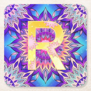 Alphabet R Rechteckiger Pappuntersetzer