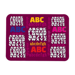 Alphabet Regenbogen-Wein-Kühlschrank    Magnet