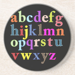 Alphabet Sandstein Untersetzer