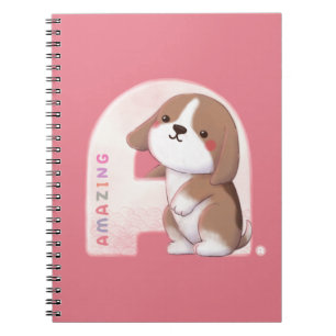 Alphabet Series: "A" Phantastische Beagle Illustra Notizblock